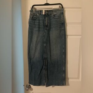 Denim Midi Skirt